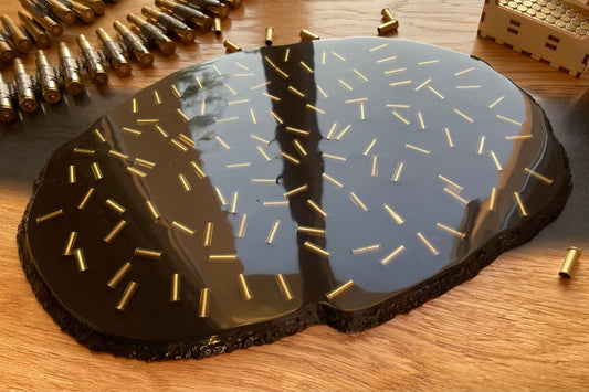 Tablett-Vatertag-Dekoration-Patronenhülsen-Geschenk-Military-Bundeswehr-Wohndeko-Resin-Army-Epoxid-Individuell