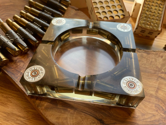 XL Aschenbecher aus Resin-Vatertag-Dekoration-Männer Geschenk-Patronenhülsen-Army-Military-Bundeswehr-Ammo-Bullet-Jäger-Soldier-Garten