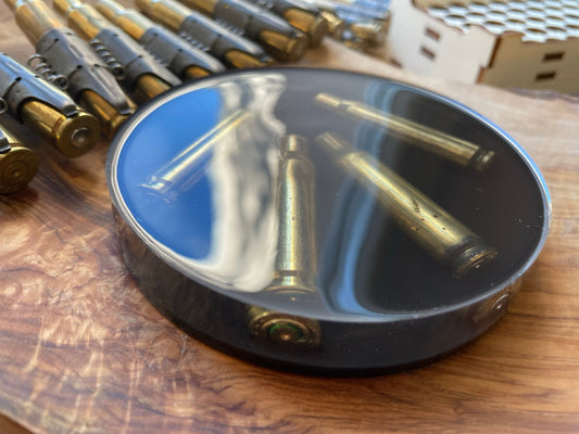 Epoxy Resin Coasters Men Gift Hunter Soldier Army Military Bundeswehr Ammo Bullet Resin Shotgun Cartridge Party Bar Weapons Gun