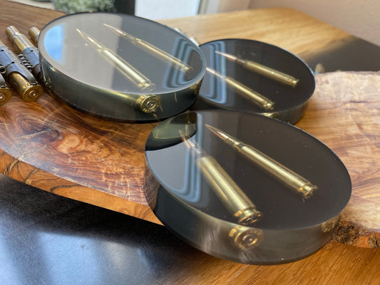 Untersetzer aus Epoxidharz-308-Geschenk für Freundin-Jäger-Soldier-Army-Military-Bundeswehr-Ammo-Bullet-Resin-Shotgun-Patronen-Party-Waffen