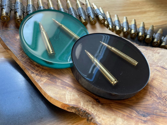 Untersetzer aus Epoxidharz-223-Geschenk für Freundin-Jäger-Soldier-Army-Military-Bundeswehr-Ammo-Bullet-Resin-Shotgun-Patronen-Party-Waffen