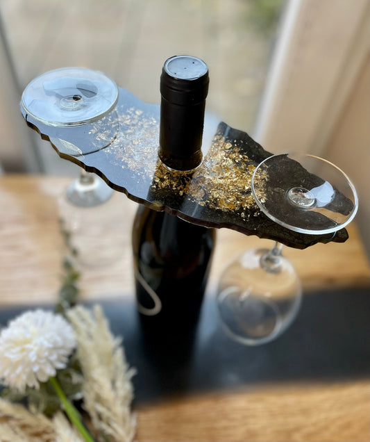 Glass Holder / Resin Art / Gift / Champagne Glass Holder / Wine / Epoxy Resin / Wine Butler / Wedding / Decoration / Wedding Gift