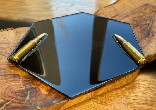 NIGHT Tray Decoration Father's Day Bullet Casings Gift for Friend Military Bundeswehr Resin Army Epoxy Hunter