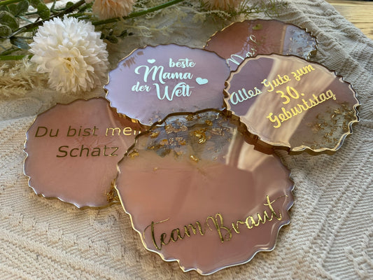 B-WARE Untersetzer aus Epoxidharz-Resinart-Resin Coasters